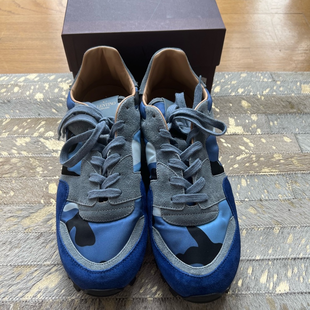 Blue Camo Valentino Sneakers
